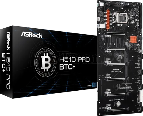 Photo de Carte Mère ASRock H510 Pro BTC+  (Intel LGA 1200)