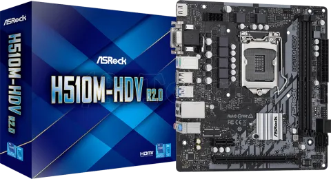 Photo de Carte Mère ASRock H510M-HDV R2.0 (Intel LGA 1200) Micro ATX