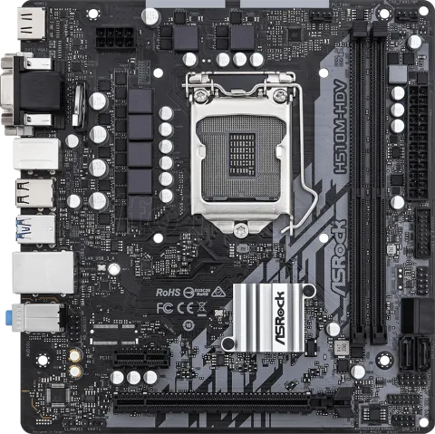 Photo de Carte Mère ASRock H510M-HDV R2.0 (Intel LGA 1200) Micro ATX