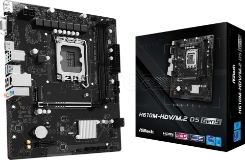 Photo de Carte Mère ASRock H610M-HDV/M.2 D5 Gen5 (Intel LGA 1700) Micro ATX