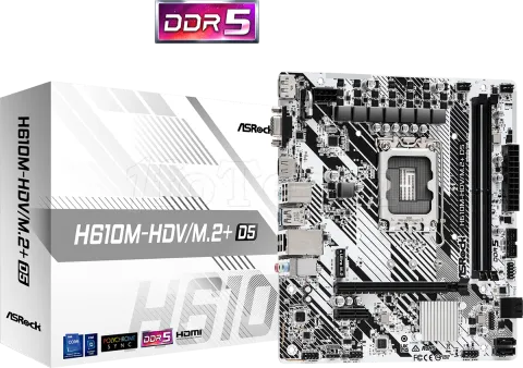 Photo de Carte Mère ASRock H610M-HDV/M.2+ DDR5 (Intel LGA 1700) Micro ATX