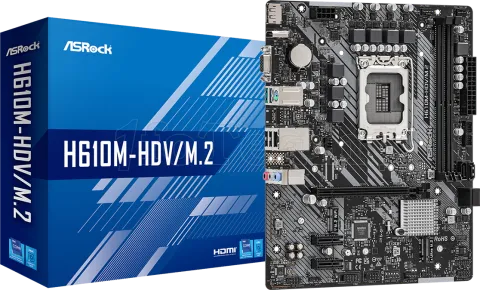 Photo de Carte Mère ASRock H610M-HDV/M.2 (Intel LGA 1700) Micro ATX