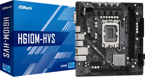 Photo de Carte Mère ASRock H610M-HVS (Intel LGA 1700) Micro ATX