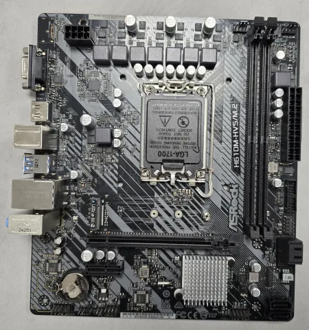 Photo de Carte Mère ASRock H610M-HVS/M.2 R2.0 (Intel LGA 1700) Micro ATX - S/N H7M0XB165471 - ID 222714