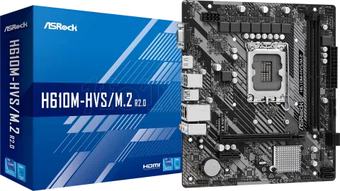 Photo de Carte Mère ASRock H610M-HVS/M.2 R2.0 (Intel LGA 1700) Micro ATX