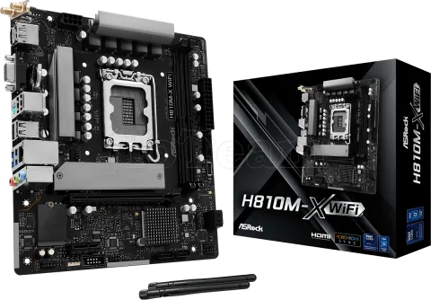 Photo de Carte Mère ASRock H810M-X WiFi (Intel LGA 1851) Micro ATX