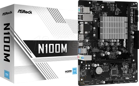 Photo de Carte Mère ASRock N100M avec Processeur Intel N100 (3,4Ghz) - Micro ATX