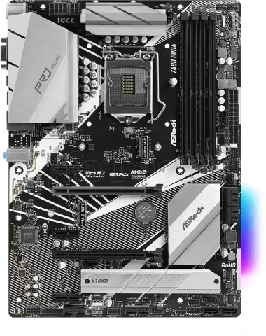 Photo de Carte Mère ASRock Z490 Pro 4 (Intel LGA 1200)