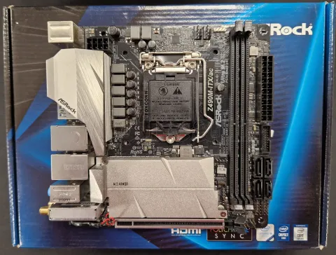 Photo de Carte Mère ASRock Z490M-ITX/AC (Intel LGA 1200) Mini ITX - SN D5M0XB146852 - ID 189790