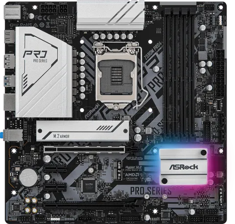 Photo de Carte Mère ASRock Z590M Pro4 (Intel LGA 1200) Micro ATX