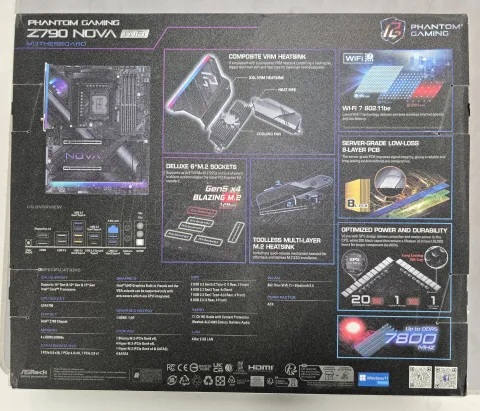 Photo de Carte Mère ASRock Z790 Nova WiFi DDR5 (Intel LGA 1700) - S/N H3M0XB093606 - ID 222758