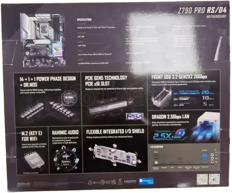 Photo de Carte Mère ASRock Z790 Pro RS DDR4 (Intel LGA 1700) - SN FBM0XB019701 - ID 194692