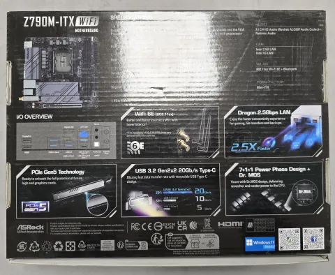 Photo de Carte Mère ASRock Z790M-ITX WiFi DDR5 (Intel LGA 1700) Mini ITX - S/N H6M0XB042213 - ID 222744