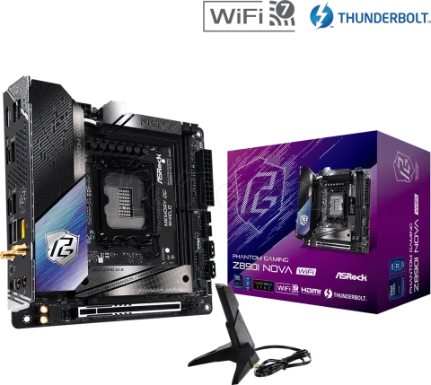 Photo de Carte Mère ASRock Z890I Phantom Gaming Nova WiFi (Intel LGA 1851) Mini ITX