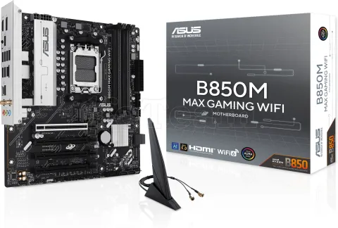 Photo de Carte Mère Asus B850M Max Gaming WiFi (AMD AM5) Micro ATX