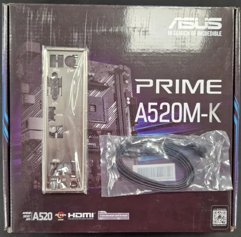 Photo de Carte Mère Asus Prime A520M-K (AM4) Micro-ATX - SN LAM0CS03E762W33 - ID 189793