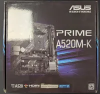 Photo de Carte Mère Asus Prime A520M-K (AM4) Micro-ATX - S/N T7M0CS030330L59 - ID 222706