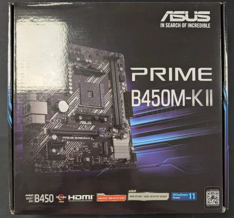 Photo de Carte Mère Asus Prime B450M-K II (AM4) Micro ATX - S/N T5M0KC307438DTD - ID 222709
