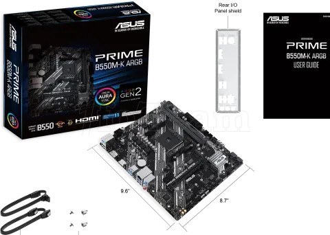 Photo de Carte Mère Asus Prime B550M-K aRGB (AM4) Micro ATX