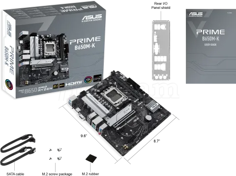 Photo de Carte Mère Asus Prime B650M-K (AM5) Micro ATX