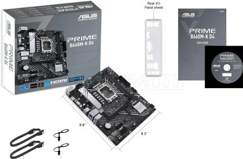 Photo de Carte Mère Asus Prime B660M-K D4 (Intel LGA 1700)