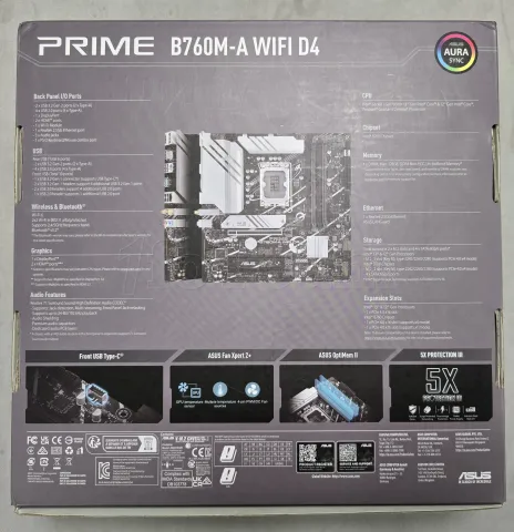 Photo de Carte Mère Asus Prime B760M-A WiFi DDR4 (Intel LGA 1700) Micro ATX - S/N S8M0CS073565AF7 - ID 222738