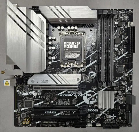 Photo de Carte Mère Asus Prime B760M-A WiFi DDR4 (Intel LGA 1700) Micro ATX - S/N S8M0CS073565AF7 - ID 222738