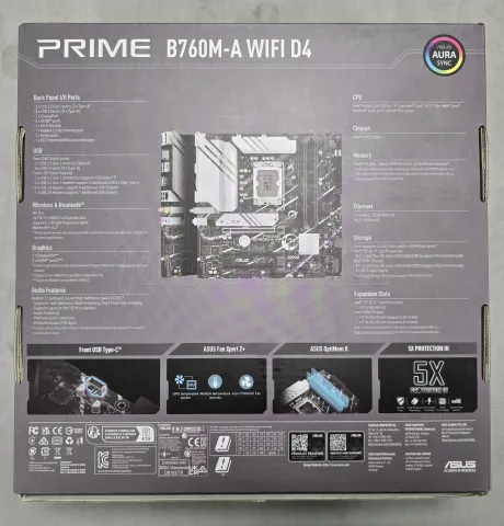 Photo de Carte Mère Asus Prime B760M-A WiFi DDR4 (Intel LGA 1700) Micro ATX - S/N SBM0CS02L044A6B - ID 222743