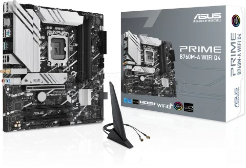 Photo de Carte Mère Asus Prime B760M-A WiFi DDR4 (Intel LGA 1700) Micro ATX