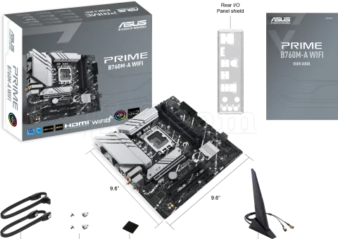 Photo de Carte Mère Asus Prime B760M-A WiFi DDR5 (Intel LGA 1700) Micro ATX