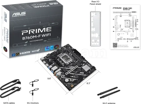 Photo de Carte mère Asus Prime B760M-F WiFi (Intel LGA1700) Micro ATX