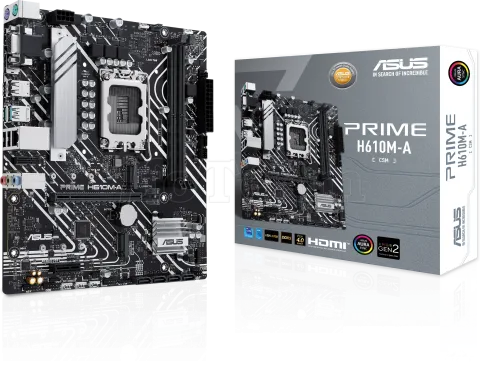 Photo de Carte Mère Asus Prime H610M-A-CSM DDR5 (Intel LGA 1700) Micro ATX