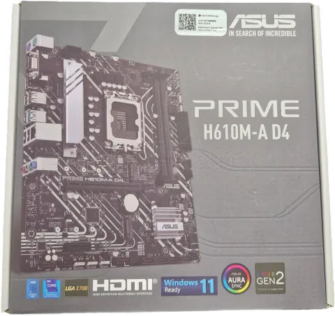 Photo de Carte Mère Asus Prime H610M-A D4 (Intel LGA 1700) Micro ATX - SN N9M0MX00S7705VF - ID 194153