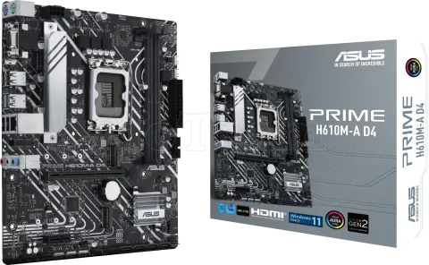 Photo de Carte Mère Asus Prime H610M-A D4 (Intel LGA 1700) Micro ATX