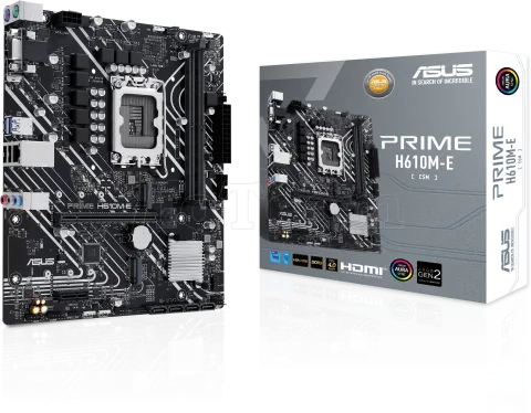 Photo de Carte Mère Asus Prime H610M-E-CSM DDR5 (Intel LGA 1700) Micro ATX
