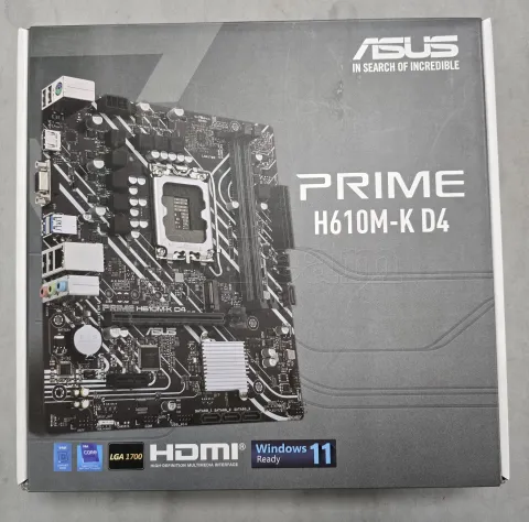 Photo de Carte Mère Asus Prime H610M-K D4 (Intel LGA 1700) Micro ATX - S/N N1M0KC232417VMK - ID 222712