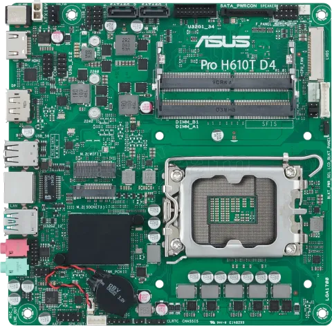 Photo de Carte Mère Asus Pro H610T D4-CSM (Intel LGA 1700) Mini ITX