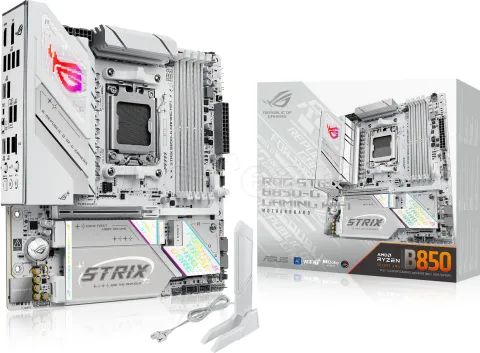 Photo de Carte mère Asus Rog Strix B850-G Gaming WiFi (AM5) (Blanc) Micro ATX