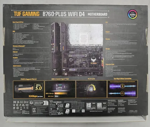 Photo de Carte Mère Asus Tuf Gaming B760-Plus Wifi DDR4 (Intel LGA 1700) - S/N SAM0KK061202J4C - ID 222720