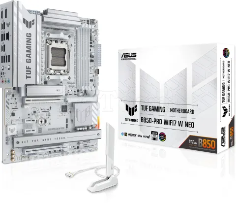 Photo de Carte Mère Asus Tuf Gaming B850-Pro WiFi7 W Neo (AM5)(Blanc)