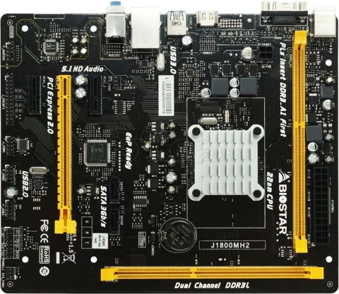 Photo de Carte Mère Biostar J1800MH2 avec Processeur Intel Celeron J1800 (2,4 Ghz) Micro ATX