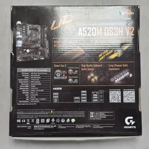 Photo de Carte Mère Gigabyte A520M DS3H V2 (AM4) Micro ATX - S/N 24423A005756 - ID 222619