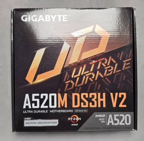 Photo de Carte Mère Gigabyte A520M DS3H V2 (AM4) Micro ATX - S/N 24423A005756 - ID 222619