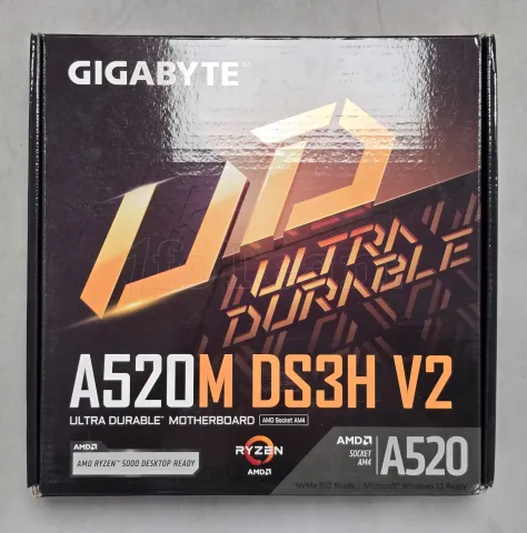 Photo de Carte Mère Gigabyte A520M DS3H V2 (AM4) Micro ATX - S/N 244760074764 - ID 222621
