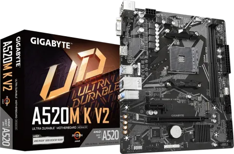 Photo de Carte Mère Gigabyte A520M K V2 (AM4) Micro ATX