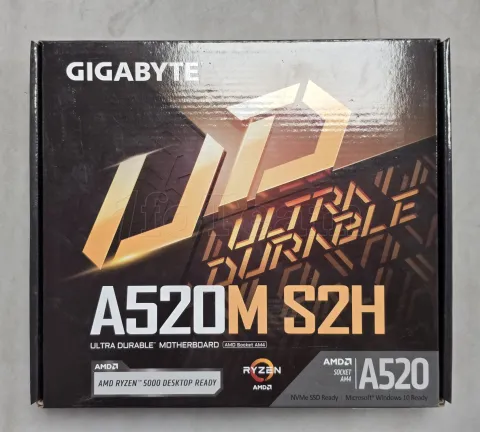 Photo de Carte Mère Gigabyte A520M S2H (AM4) Micro ATX - S/N 245050071340 - ID 222617