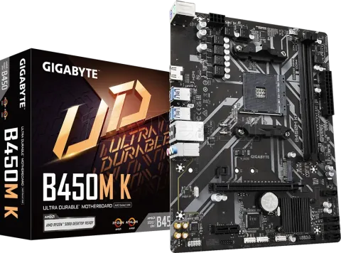 Photo de Carte Mère Gigabyte B450M K (AM4) Micro ATX