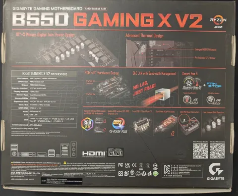 Photo de Carte Mère Gigabyte B550 Gaming X (AM4) V2 - S/N SN25345A012688 - ID 222727