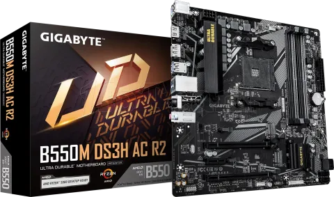 Photo de Carte Mère Gigabyte B550M DS3H AC R2 (AM4) Micro ATX