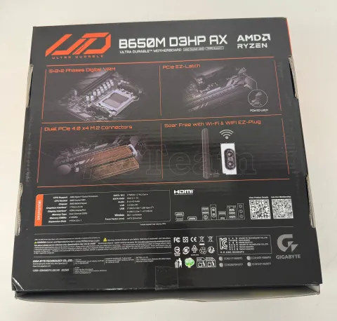 Photo de Carte Mère Gigabyte B650M D3HP AX (AM5) Micro ATX - S/N SN25333A004772 - ID 222349